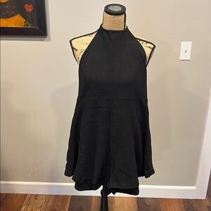 Free People knit Black Halter Romper
